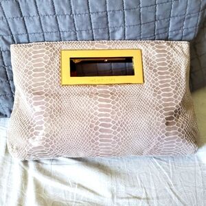 New Michael Kors Lavendar Leather Clutch